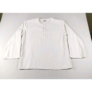 Coofandy Shirt Men's‎ XL White Henley Minimalist Basic Simple Beach Classiccore